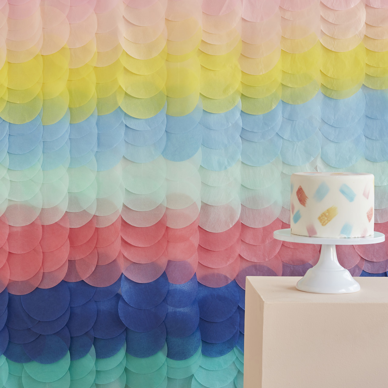 Picture of Rainbow Tissue Paper Backdrop