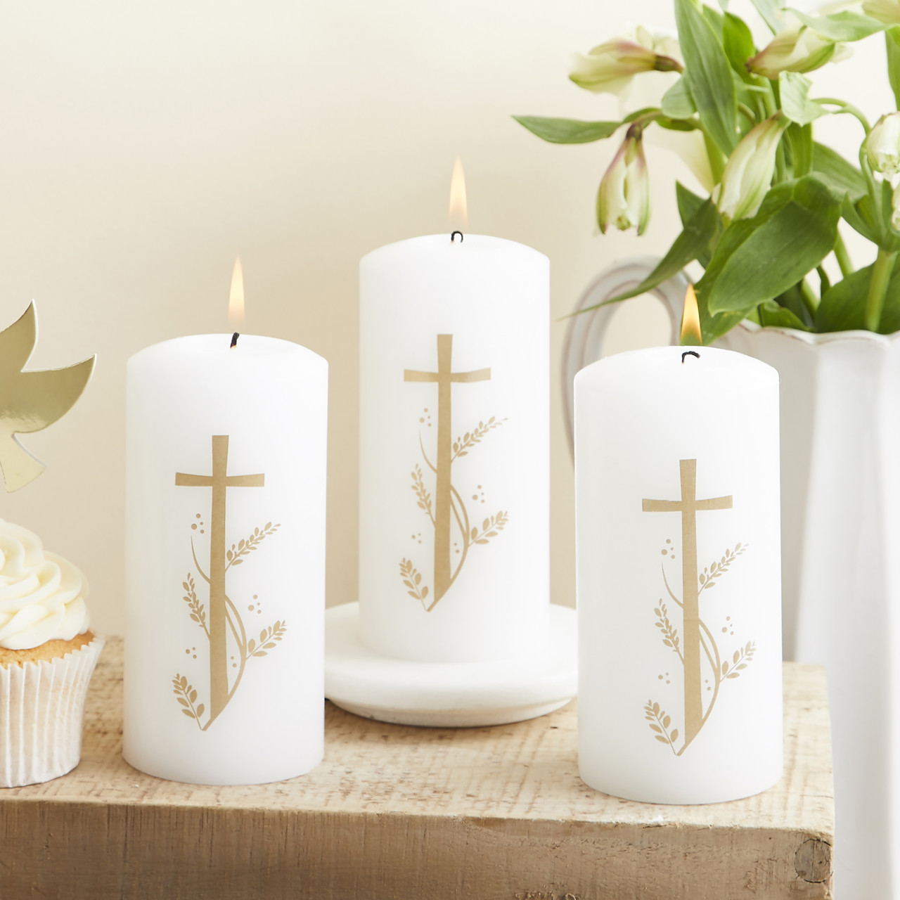 Picture of Communion Candle With Cross