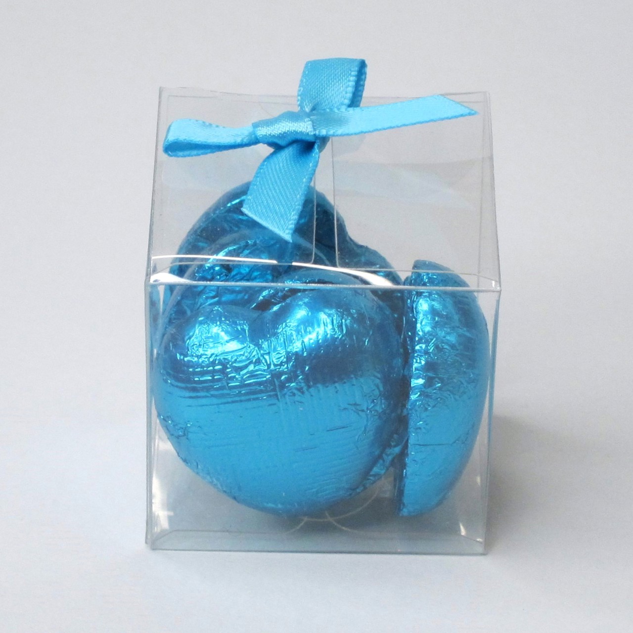 Picture of Turquoise Chocolate Hearts Favour Box