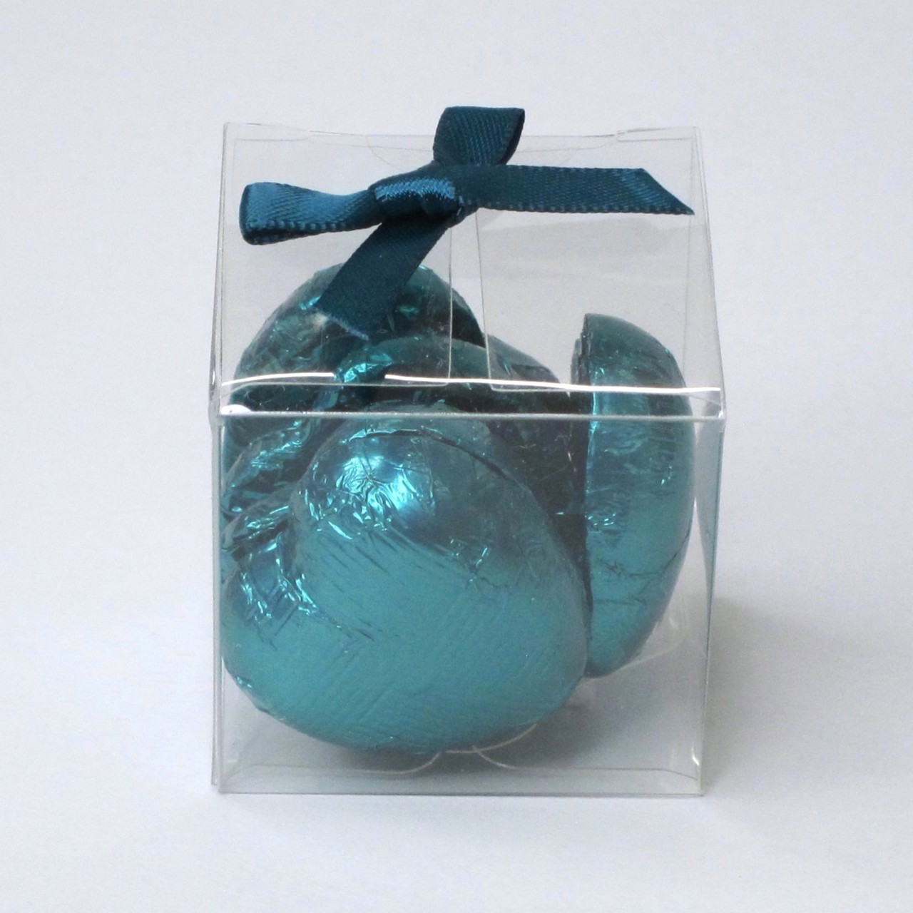 Picture of Teal Chocolate Hearts Favour Box