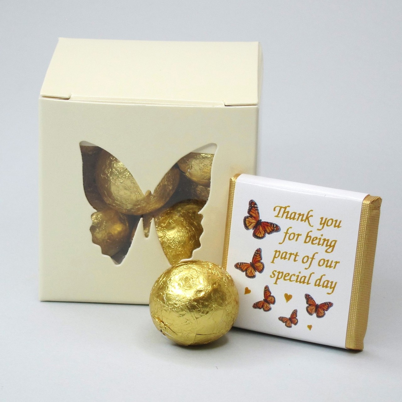 Picture of Golden Butterfly Favour Box