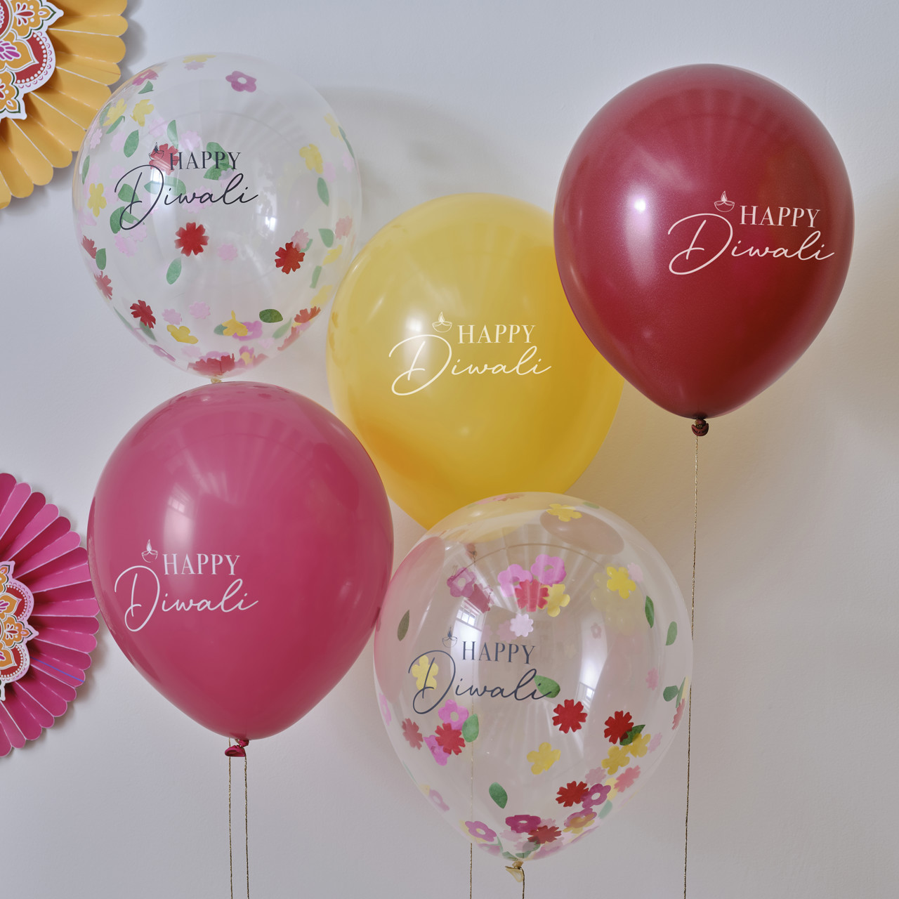 Picture of Multicoloured Happy Diwali Balloons