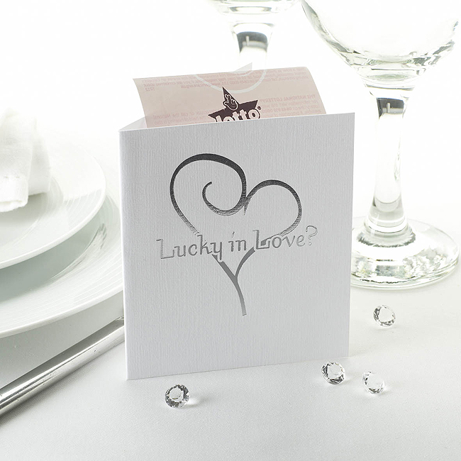 10 x Personalised Lottery ticket holders,Wedding favours, scratch card  holder