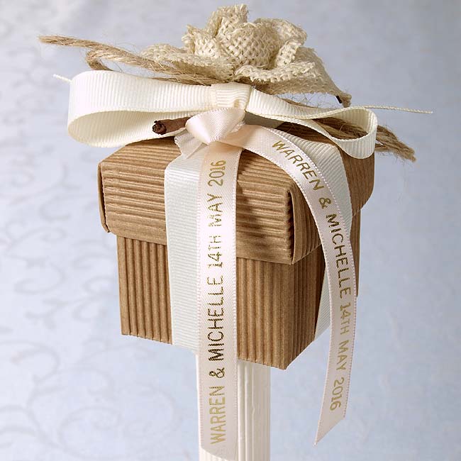 personalised wedding ribbon for favours